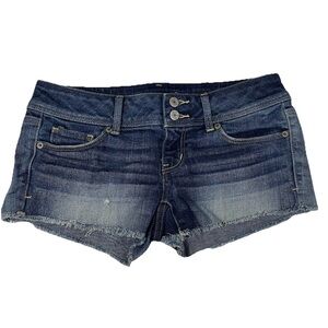 Y2K American Eagle Women’s Size 4 Shortie Shorts Dark Wash Stretch Jean #1283